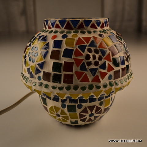 Handmade Small Size Glass Mosaic Table Lamp