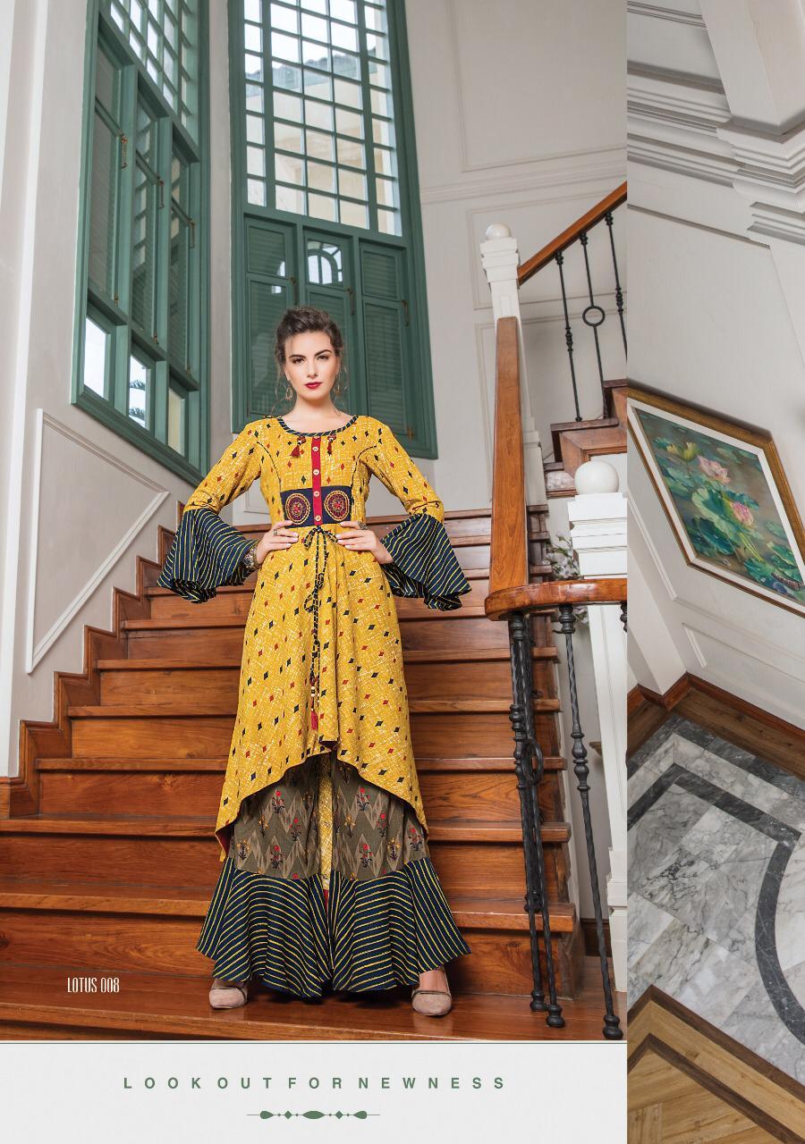 Dry Cleaning Rayon Kurti Plazo Set