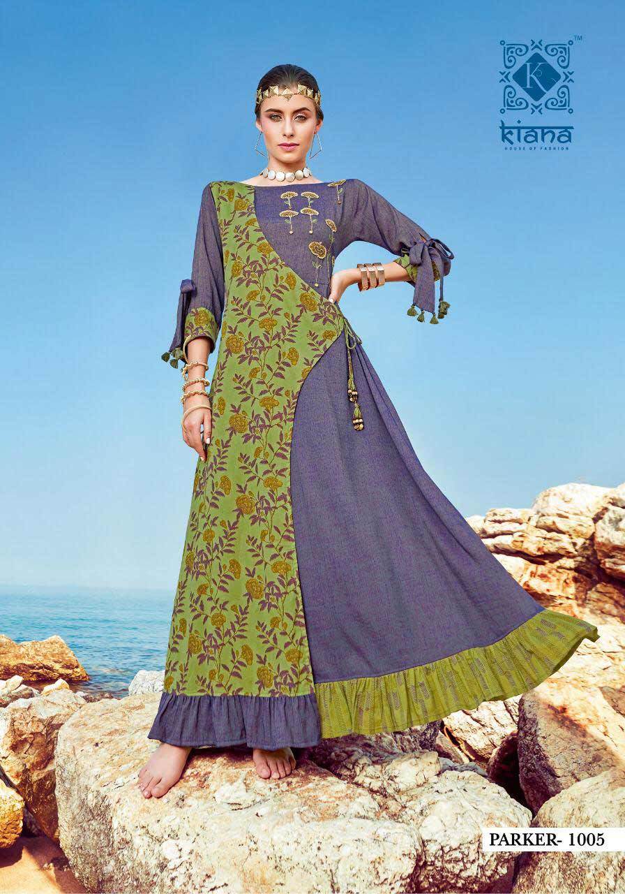 Rayon Embroidery Wholesale Kurti Size: Extra Large
