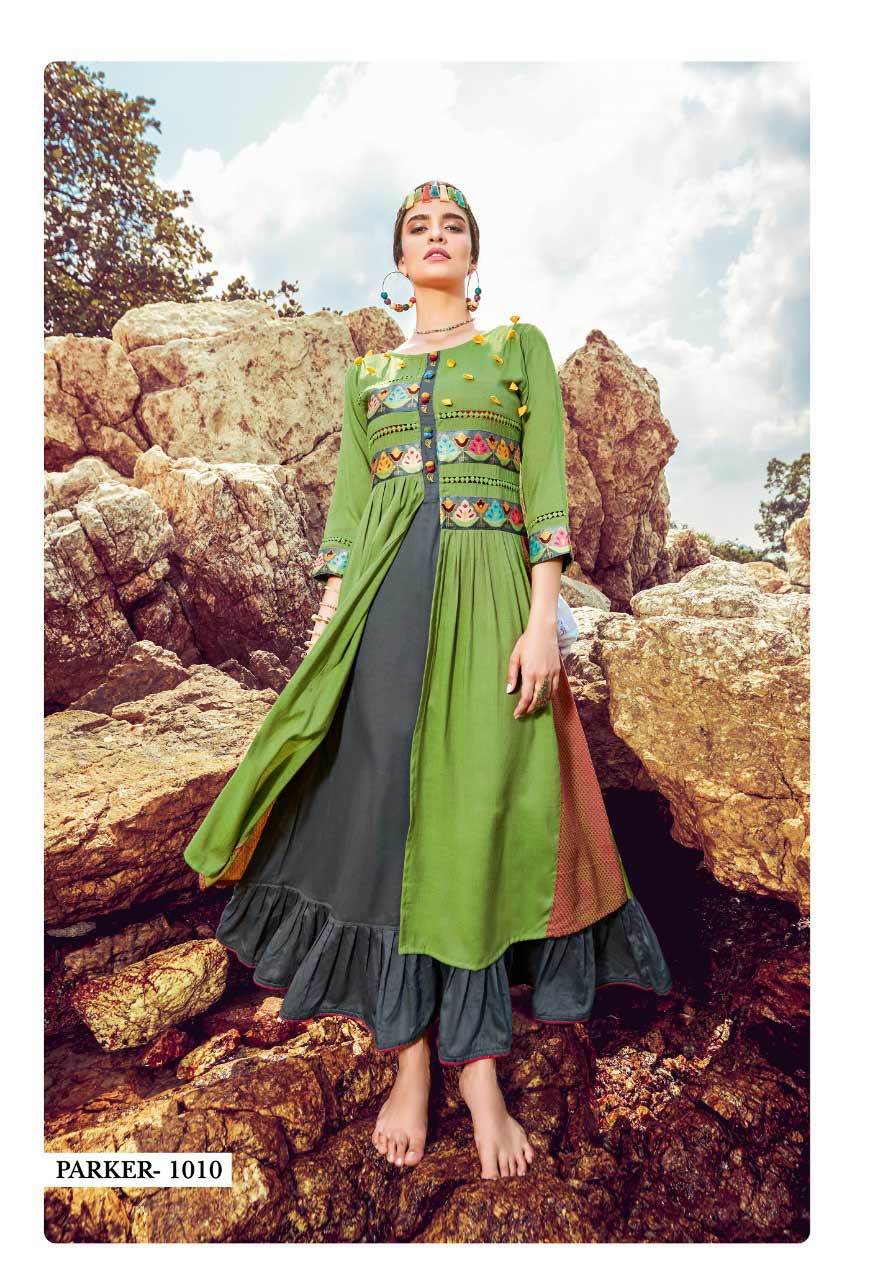 Rayon Embroidery Wholesale Kurti Size: Extra Large