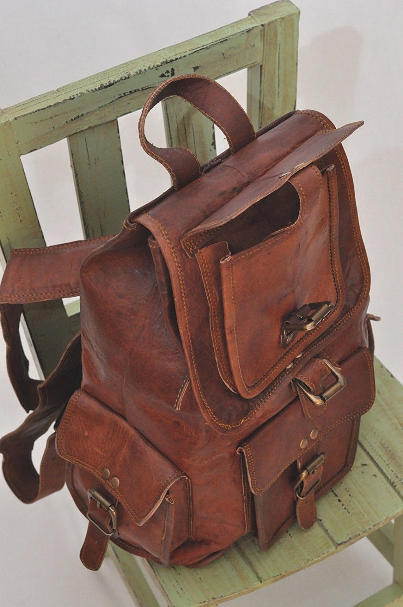 Brown Leather Shoulder Bag