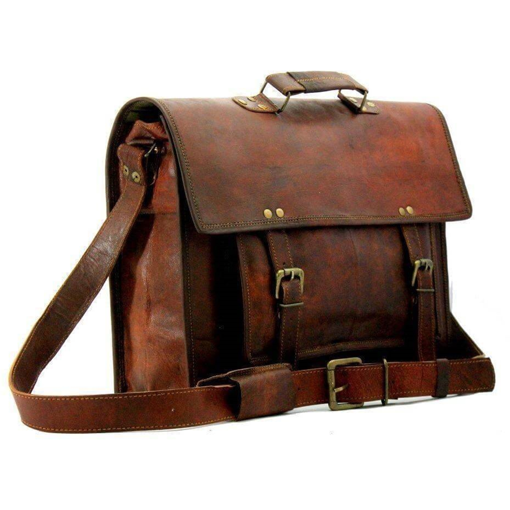 Brown Leather Laptop Bag