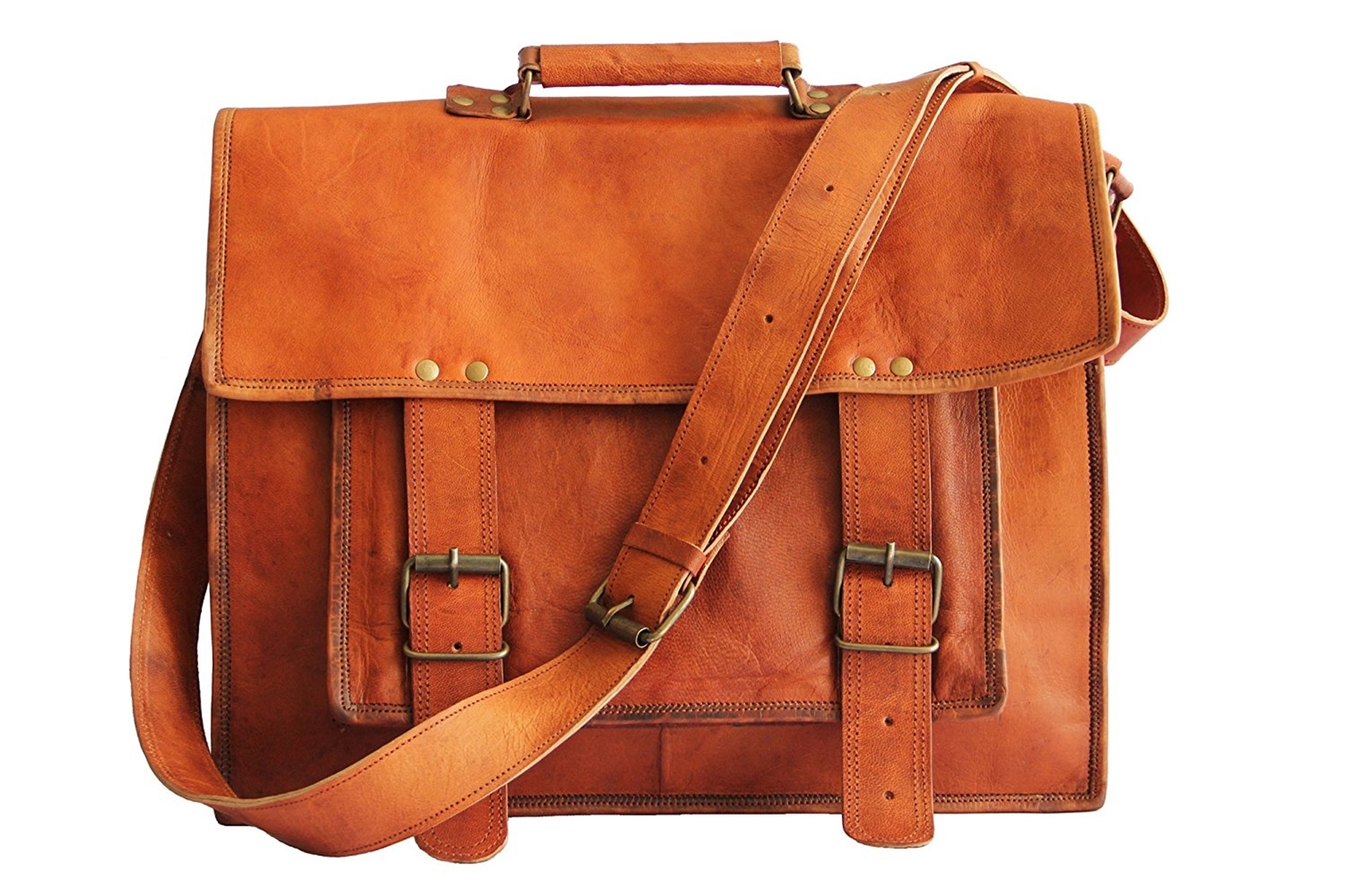 Brown Leather Laptop Bag