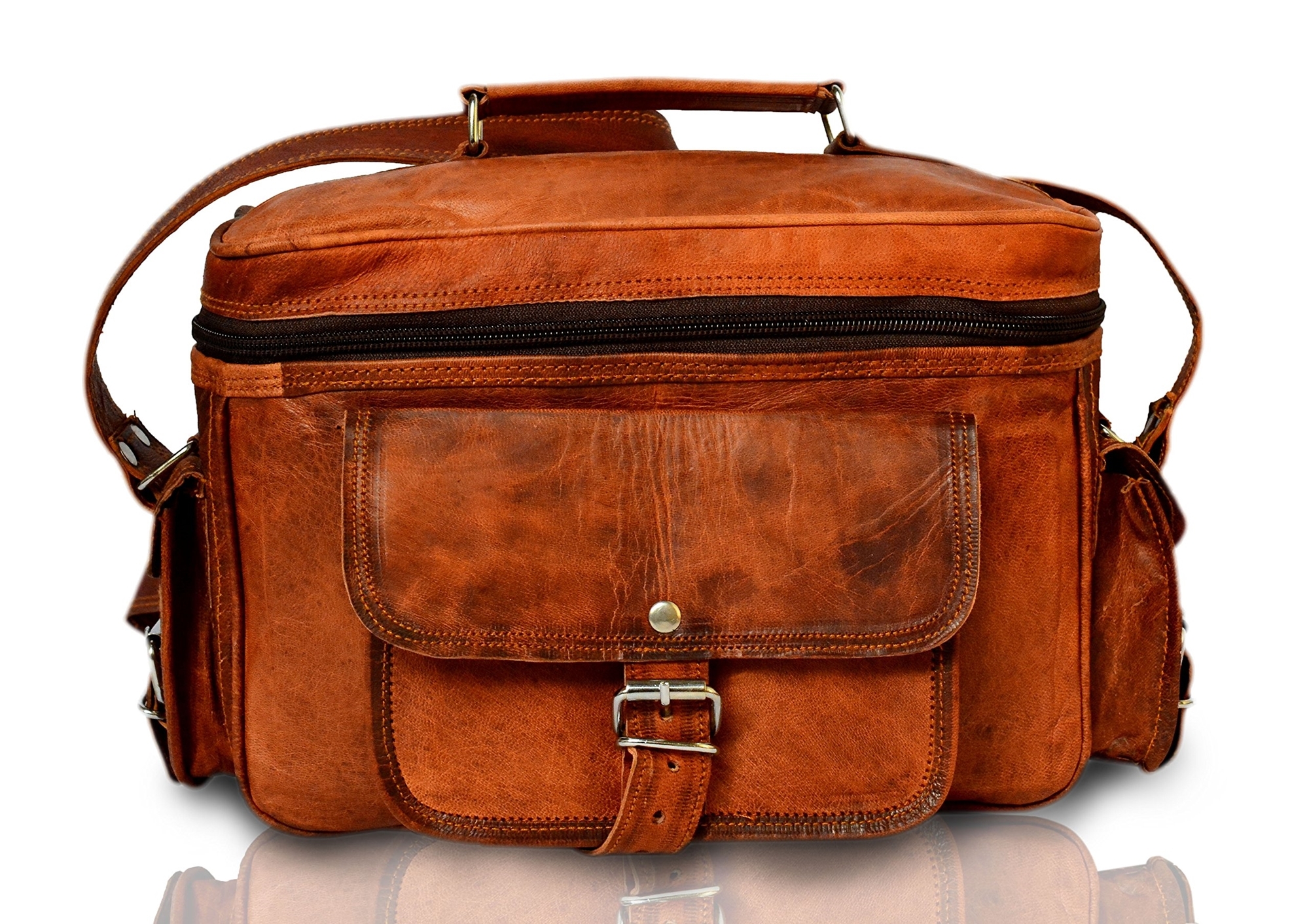 Brown Leather Camera Bag