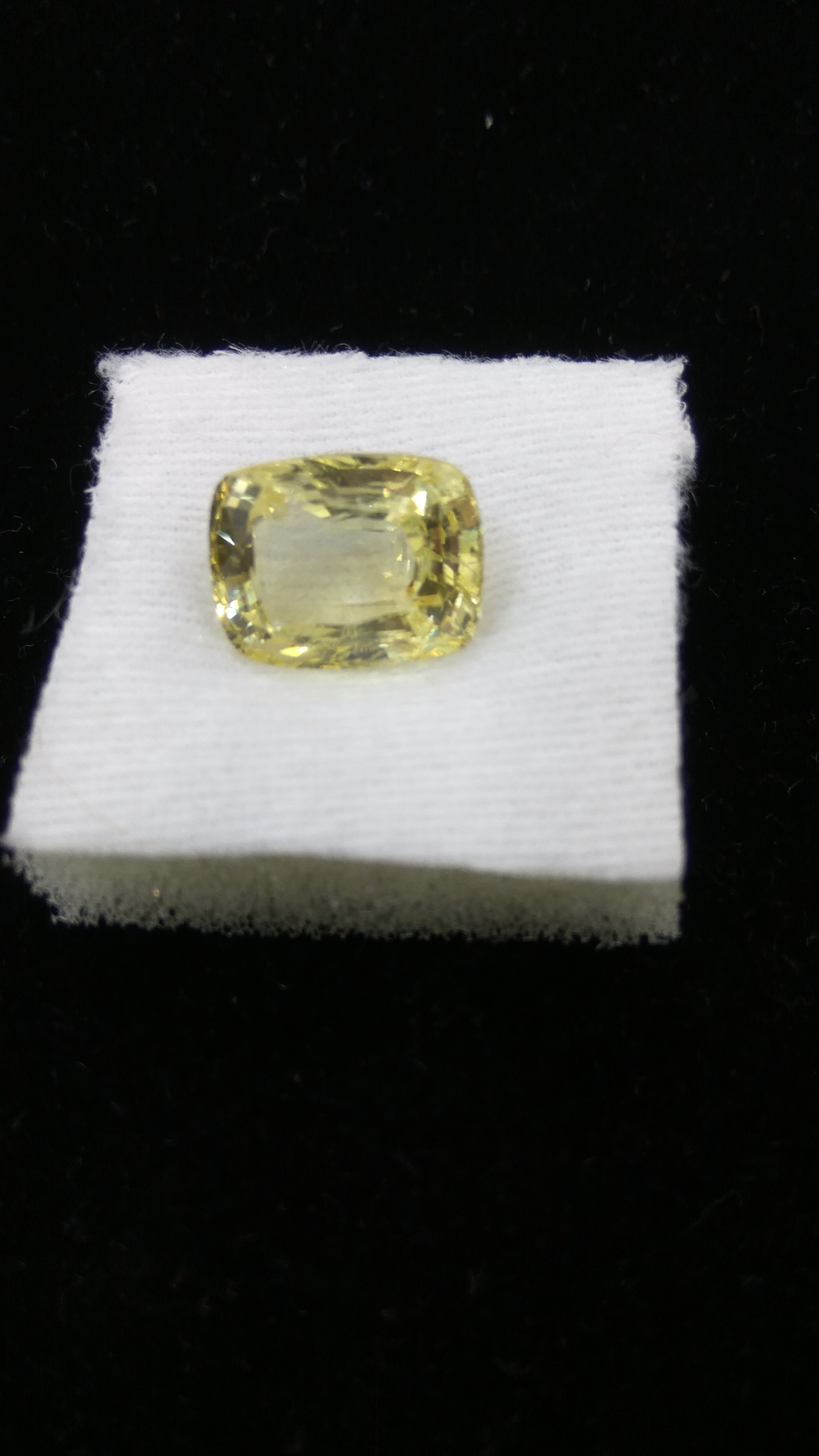 Natural Ceylon Yellow Sapphire - 11.75 Carats, Cushion Cut, Unheated & Untreated Quality