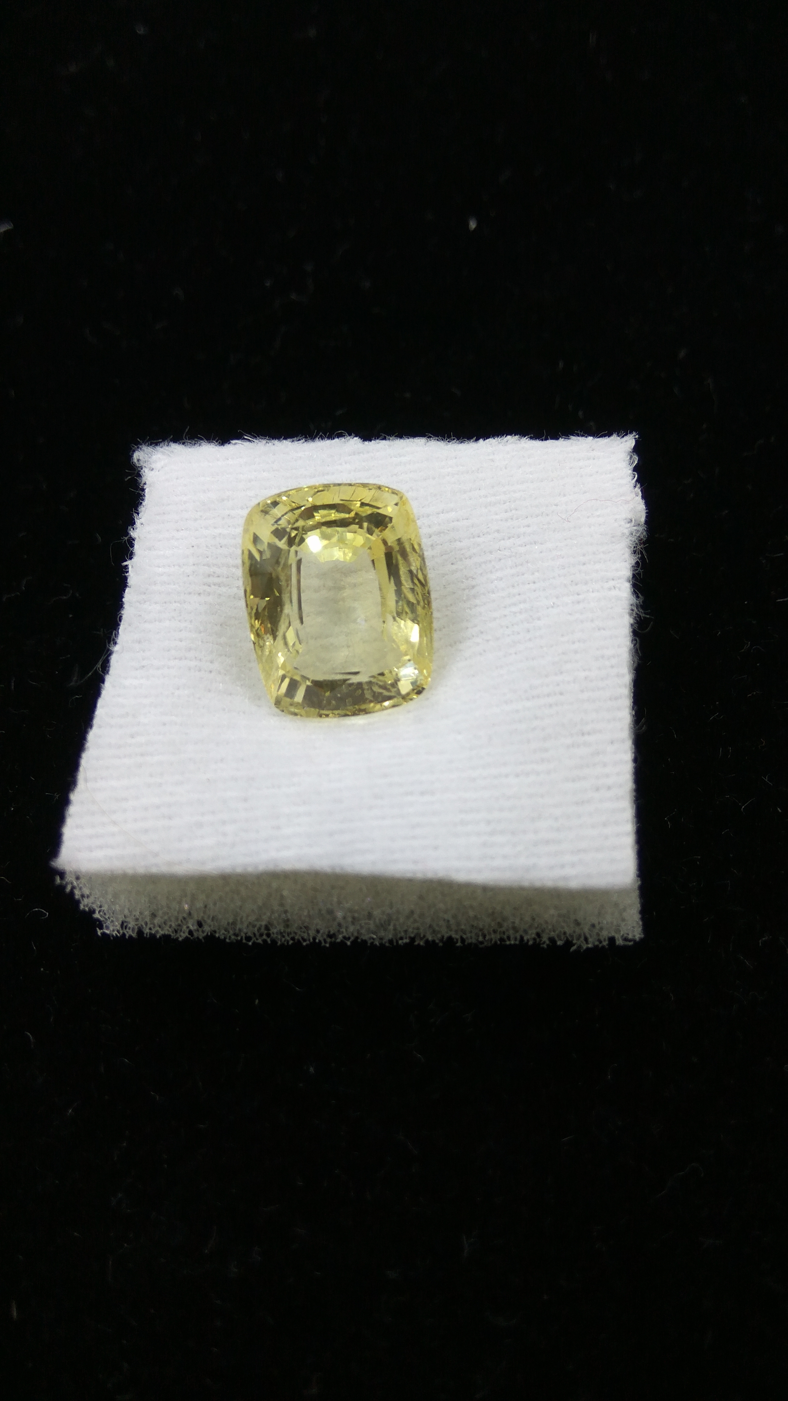 Natural Ceylon Yellow Sapphire - 11.75 Carats, Cushion Cut, Unheated & Untreated Quality