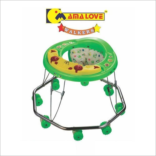 8 पहिया हरे रंग का बेबी वॉकर