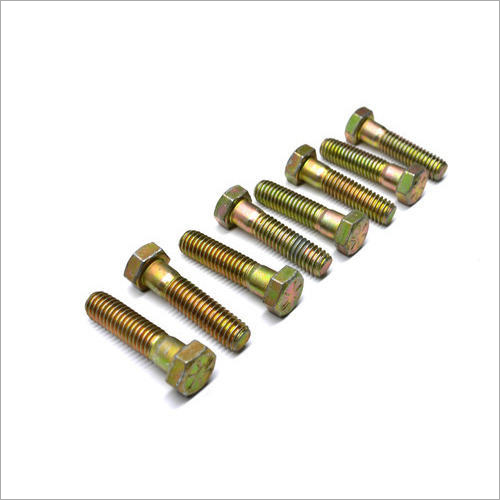 MS Half Thread Hex Bolts - Mild Steel, Polished Finish | Long Life, Easy to Maintain, Rust-Proof Design for Industrial Applications