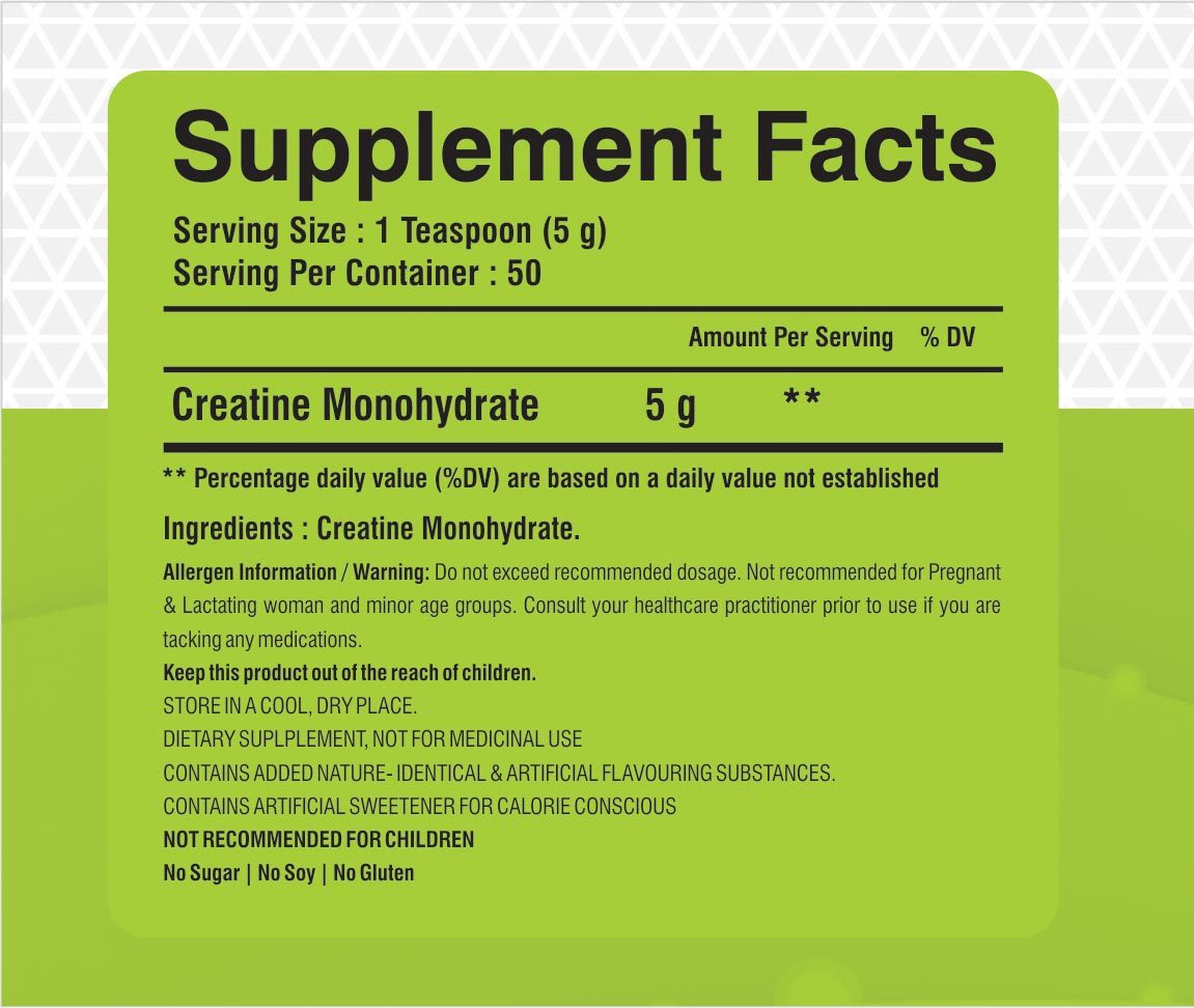 Creatine Monohydrate Powder Efficacy: Promote Nutrition