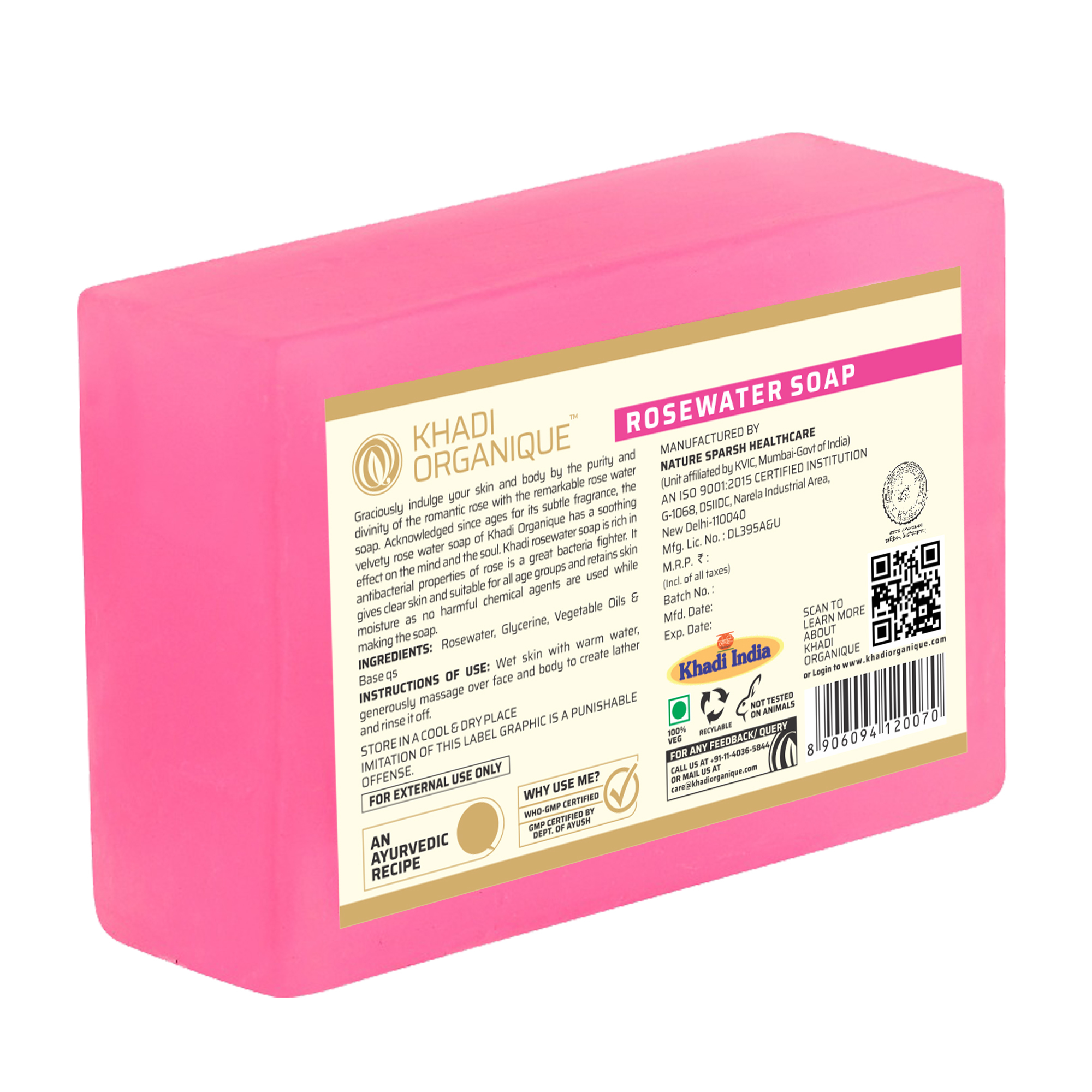 Rose Water Soap Gender: Female