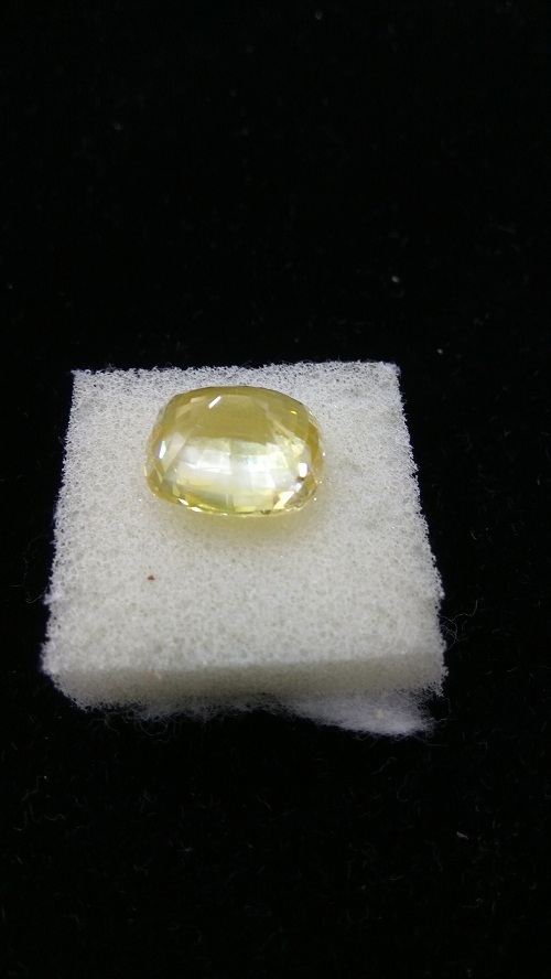Natural Unheated Yellow Sapphire - 20 Carats Cushion Cut | Ceylon Yellow Sapphire, Untreated, 4 Grams Weight, Natural Stone