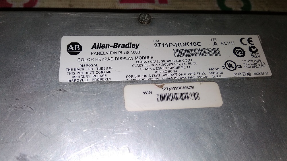 Allen Bradley Hmi 2711p-rdk10c A