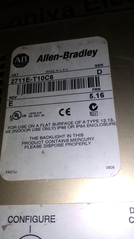 Allen Bradley Hmi 2711e-t10c6 D
