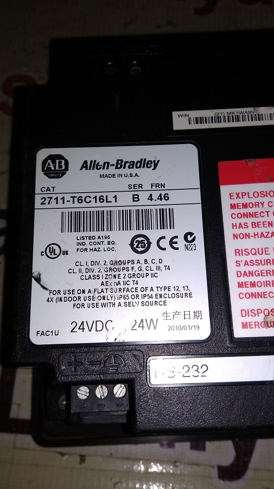 Allen Bradley Hmi 2711-t6c16l1 B