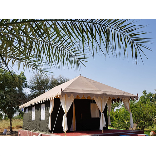 White & Green Outdoor Maharaja Tent