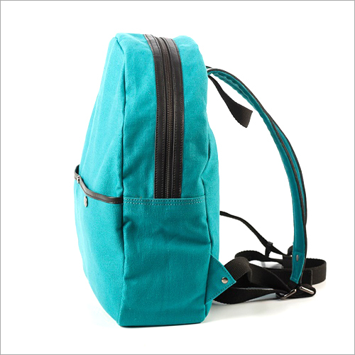 Waxed Canvas Backpack In Blue Gender: Unisex
