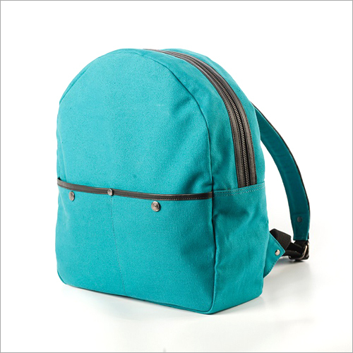 Waxed Canvas Backpack In Blue Gender: Unisex