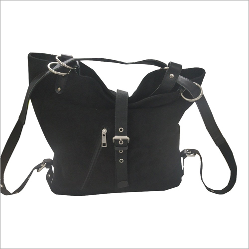 Black Leather Hand Bag Size: Customize