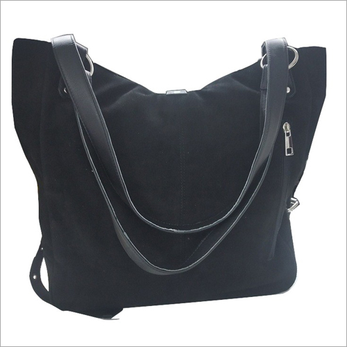 Black Leather Hand Bag Size: Customize