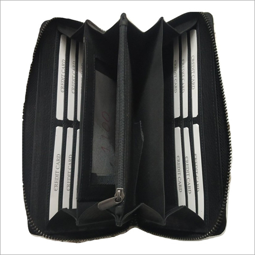 Real Leather Multi Card Holder Purse - Customized Size, Zipper Closure, Black Color | Rfid Blocking, Exceptional Craftsmanship, Organized Slots For Cards, Coins, And Cash