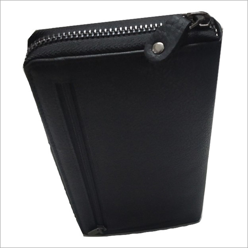 Real Leather Multi Card Holder Purse - Customized Size, Zipper Closure, Black Color | Rfid Blocking, Exceptional Craftsmanship, Organized Slots For Cards, Coins, And Cash