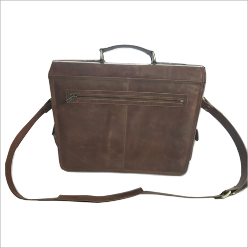 Plain Brown Leather Briefcase