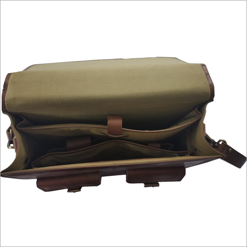 Plain Brown Leather Briefcase