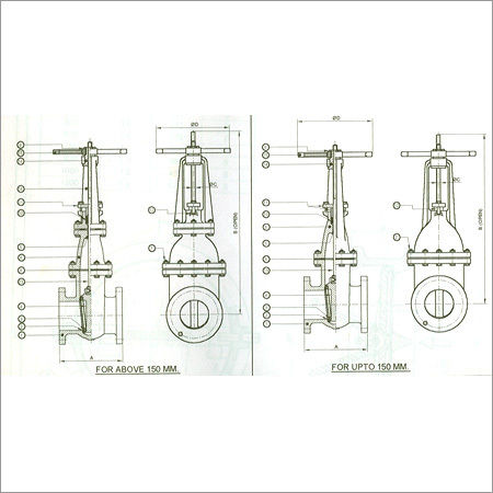 Cast Iron Double Flanged Rising Spindle Taper