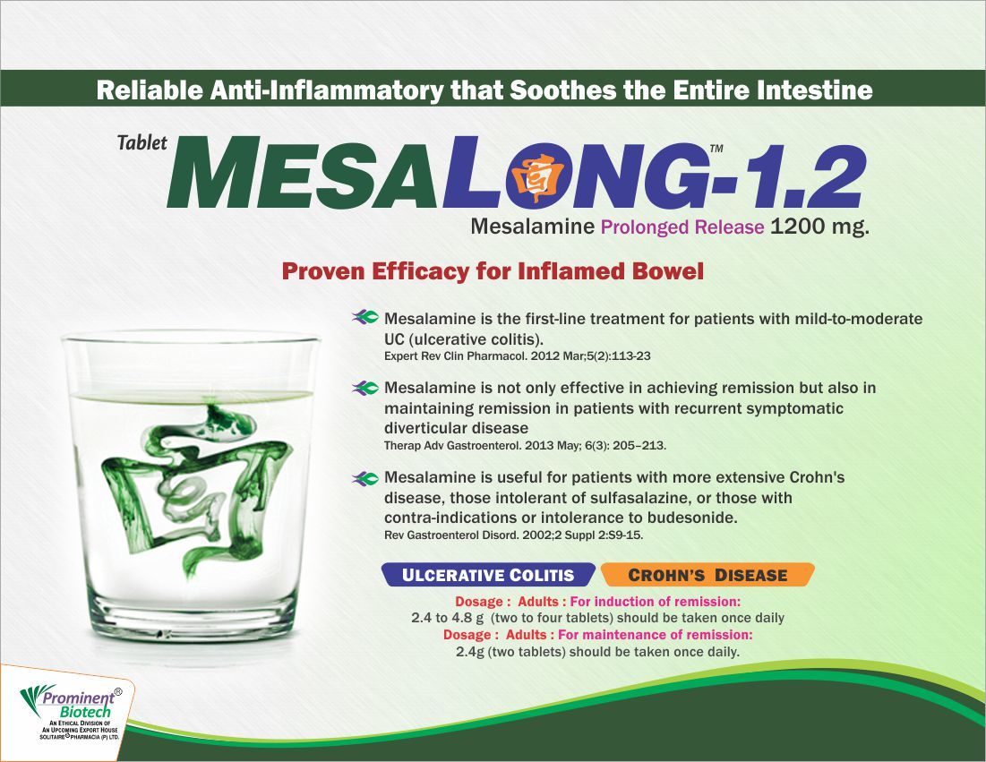 Mesalamine 1200 Mg (Enteric Coated Prolonged Release Tablet) Specific Drug