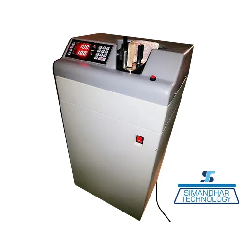 Floor Type Bundle Note Counting Machine - Plastic Sheet Material, 355x450x240 mm Dimensions, Blue & Offwhite Color | 1200 Notes Per Minute Counting Speed, 150-200 Notes Capacity, Automatic Functionality