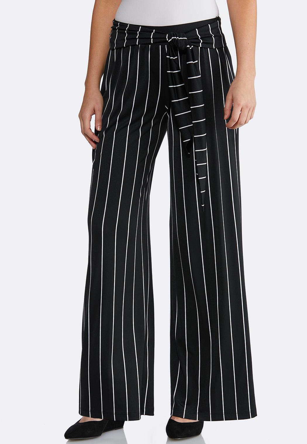 Ladies Stripe Palazzo - Rayon, L/xl/xxl Size, White And Black | Anti-wrinkle, Breathable, Washable, Non-toxic