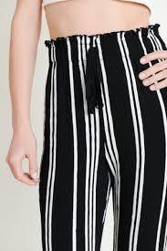 Ladies Stripe Palazzo - Rayon, L/xl/xxl Size, White And Black | Anti-wrinkle, Breathable, Washable, Non-toxic
