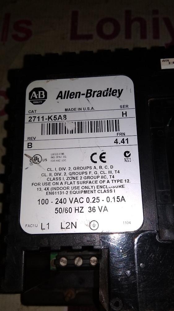 Allen Bradley Hmi 2711-k5a8 H