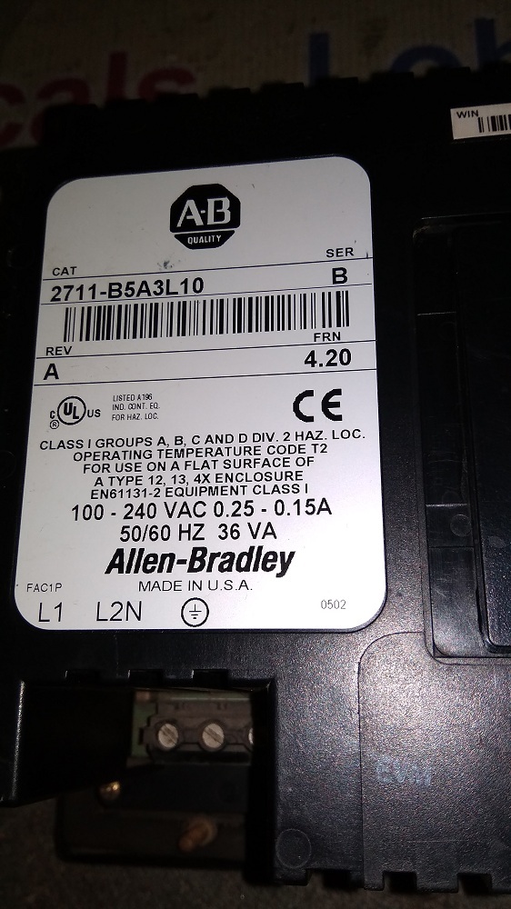 Allen Bradley Hmi 2711-b5a3l10 B