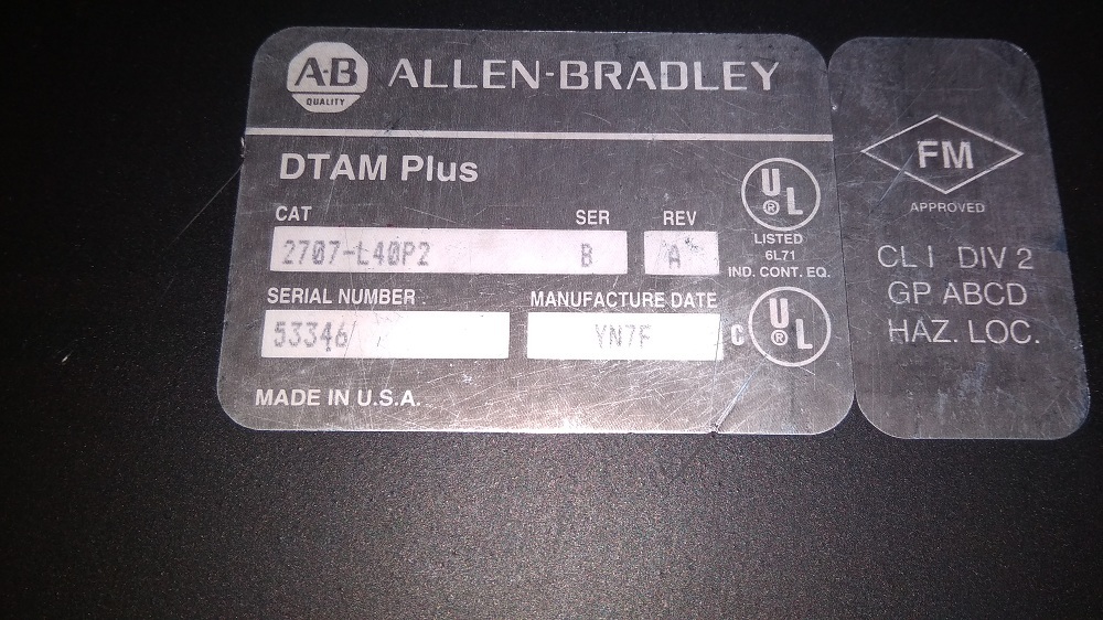 Allen Bradley Hmi 2707-l40p2 B