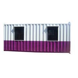 Portable Office Cabin - Ms Sheet Exterior, I Beam Flooring, 2.5mm Square Pipe Roof | Insulated With Glass Wool, Concealed Wiring, Aluminium Composite Panel Finish