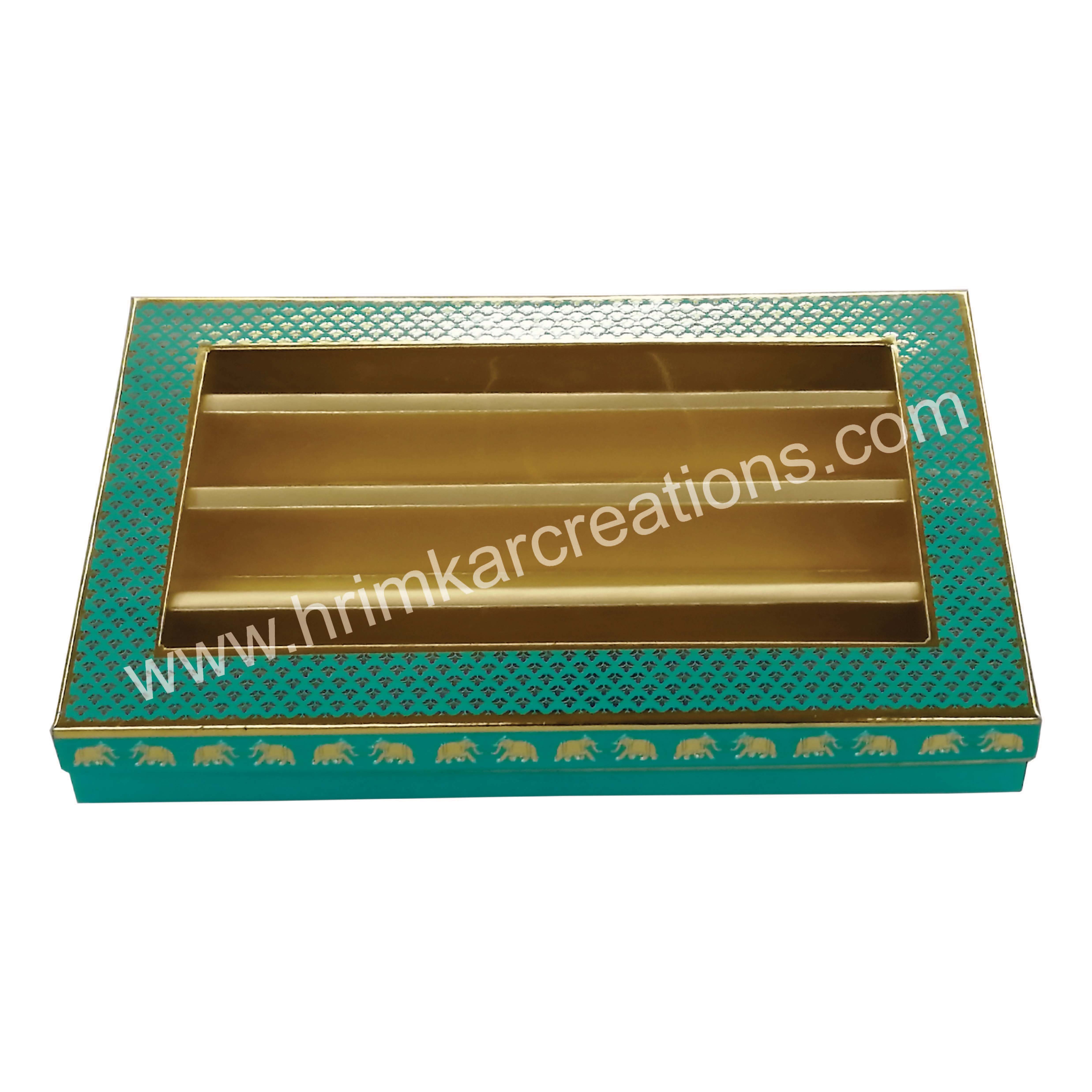 Sea Green Motif Window Sweet Box