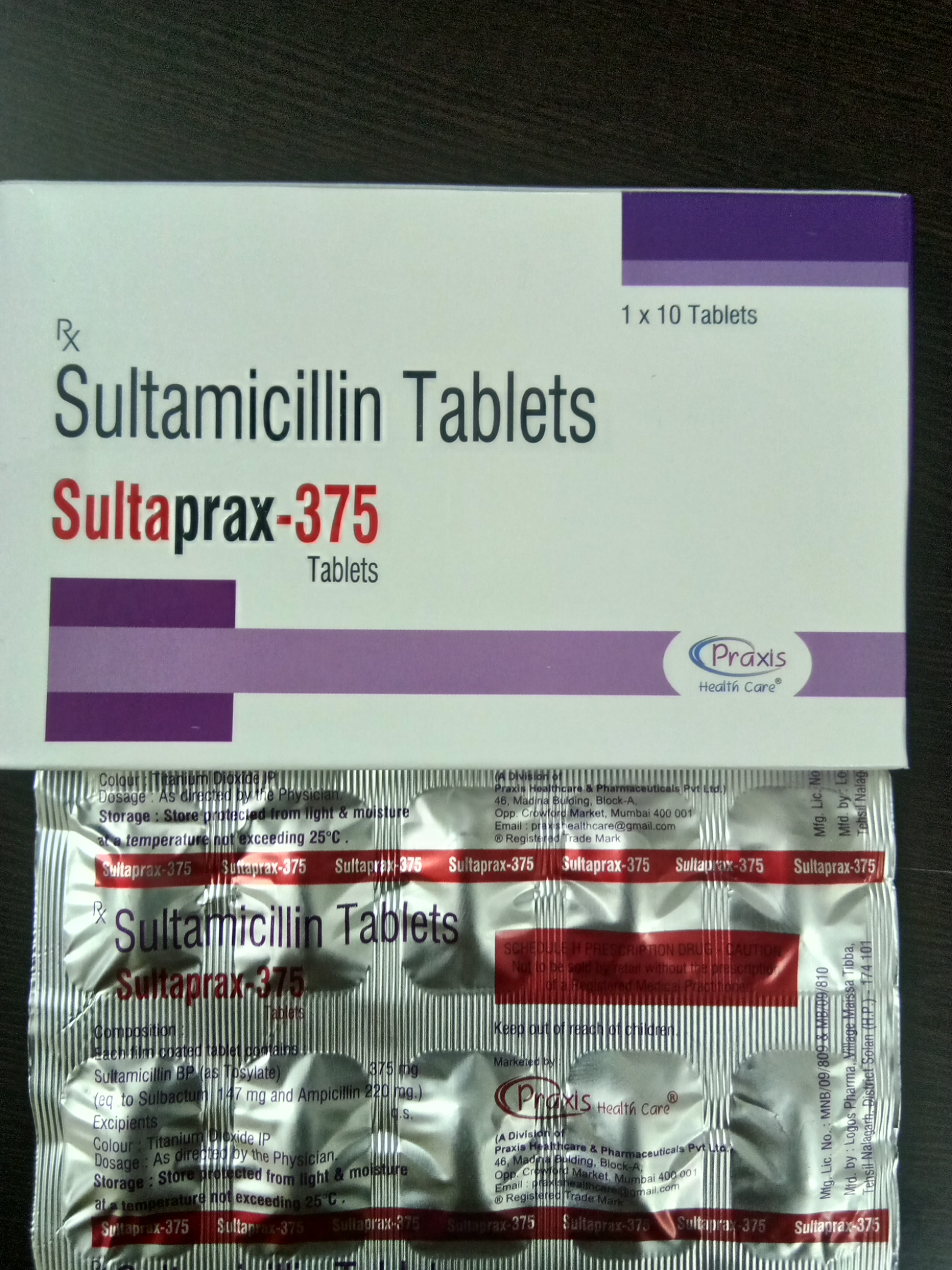 Sultaprax-375 Tablets Expiration Date: 18 Months