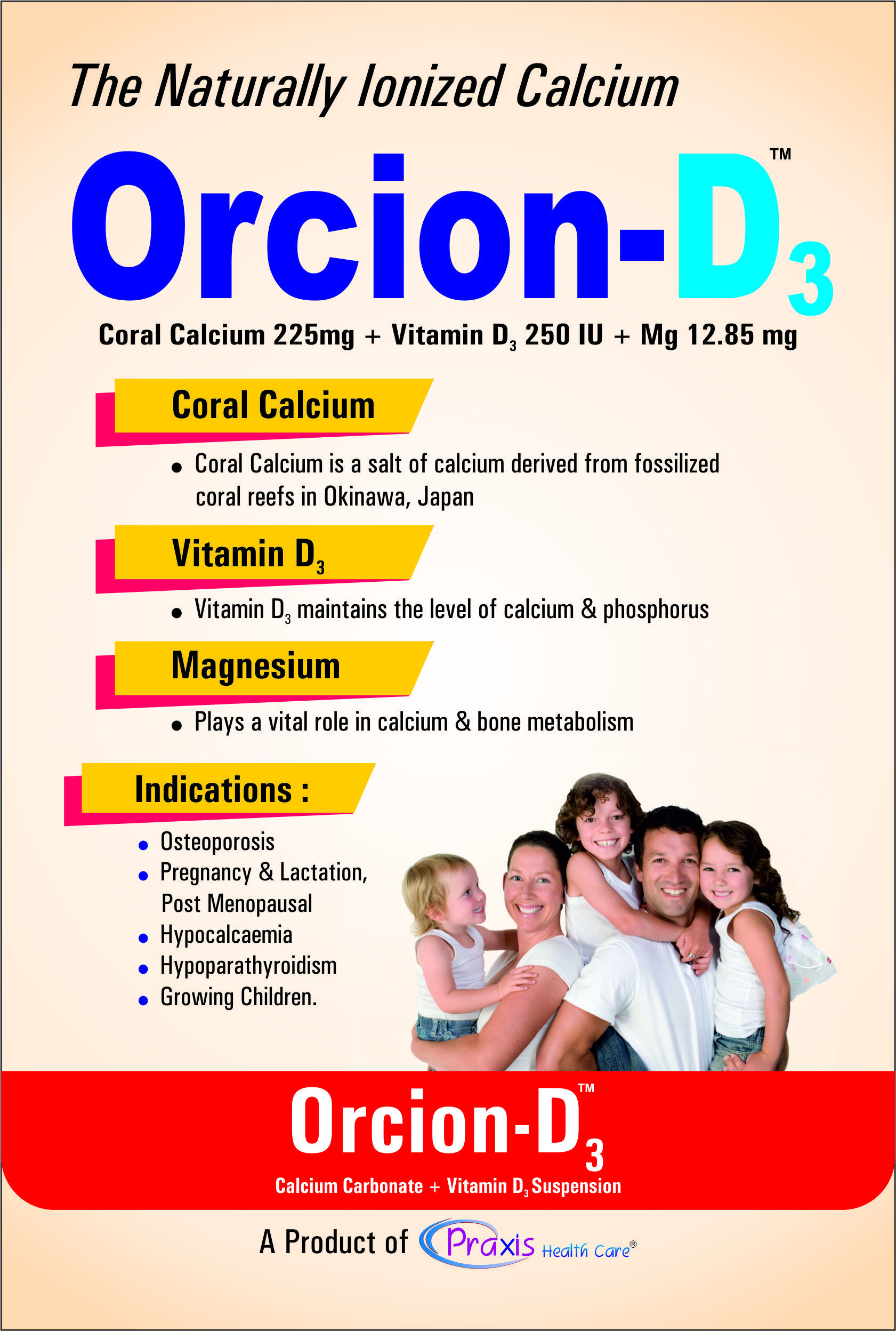 Orcion-d3 Tablets Efficacy: Promote Nutrition