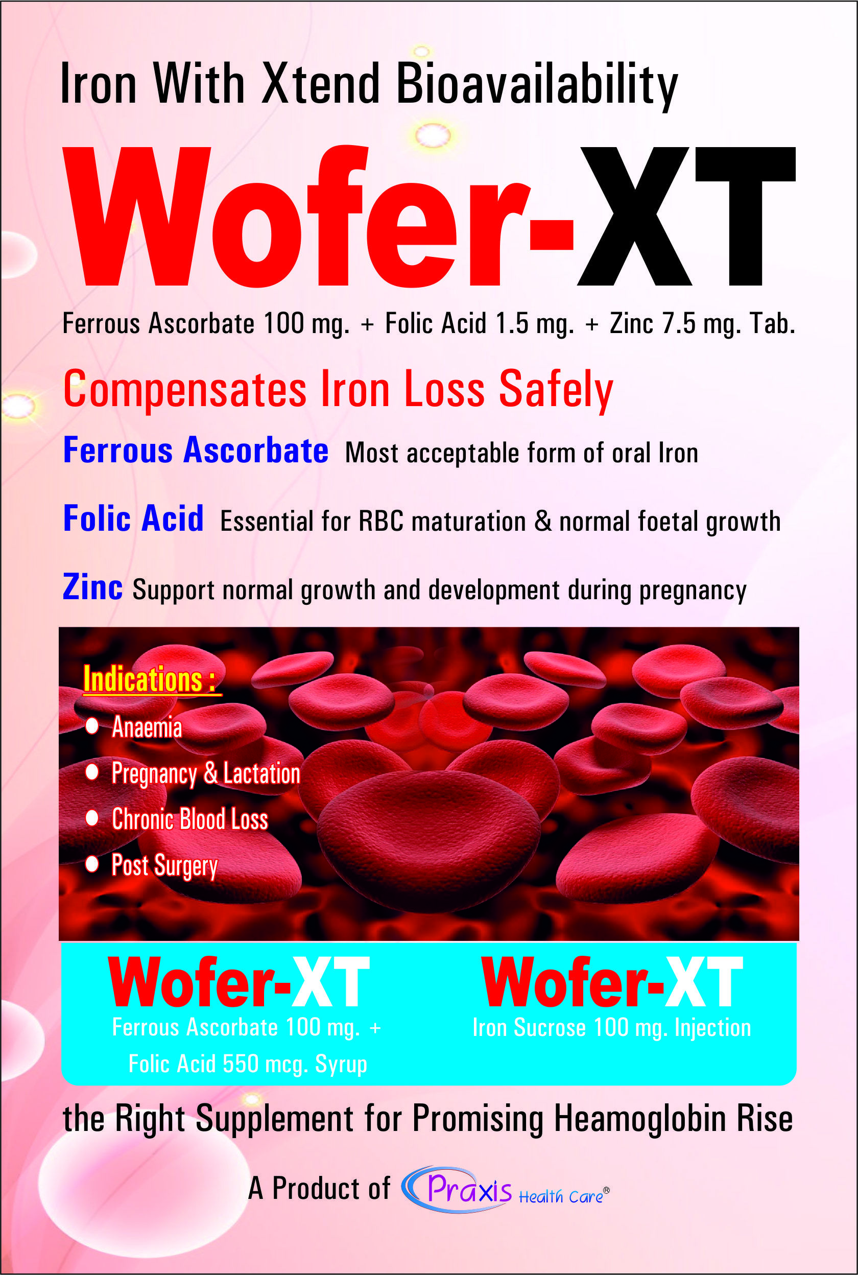 Wofer-xt Ampules Efficacy: Promote Nutrition