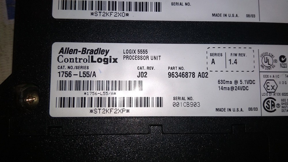 Allen Bradley Plc 1756-l55/a