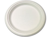 Bagasse Round Plates - Natural Fiber Material, Eco-friendly Design