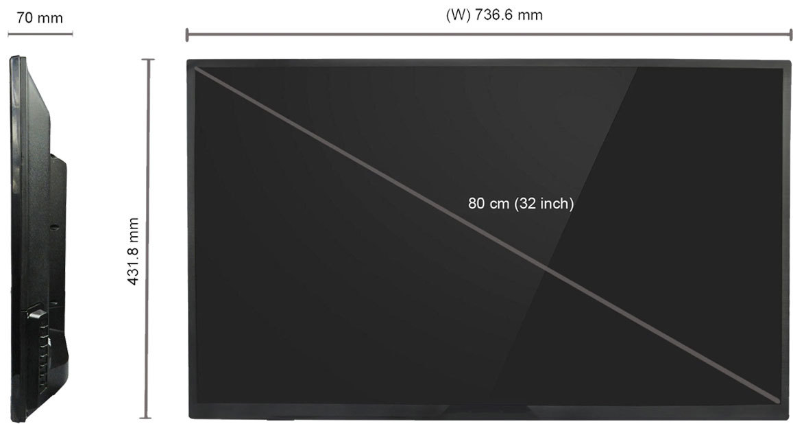 32" Signage Screen Memory: 1 Gigabyte (Gb)