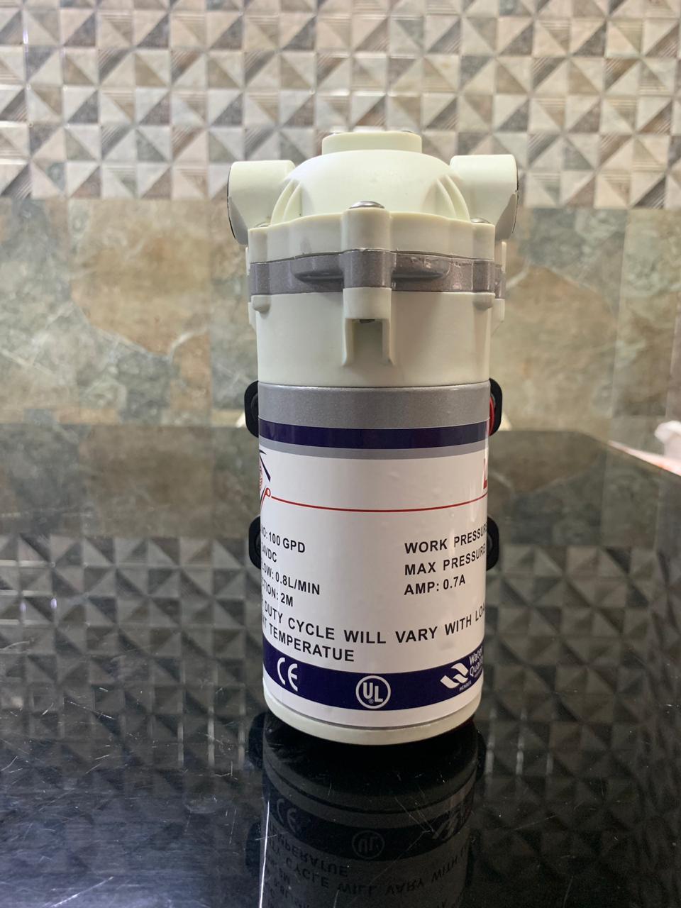 Ro Booster Pump - Metal & Plastic, 10x10x15cm, 12v Dc Power, 80 Psi Pressure | High Pressure, Quiet Operation, Energy Efficient, Durable Design, 10l/min Flow Rate, 1-year Warranty