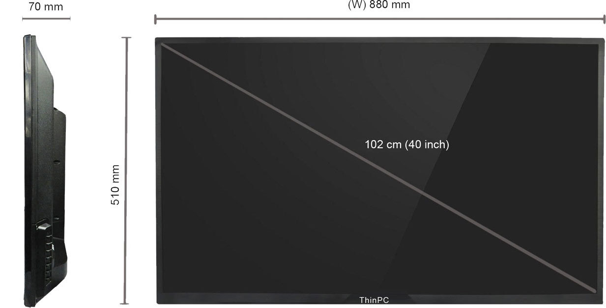 40" Signage Screen Memory: 1 Gigabyte (Gb)