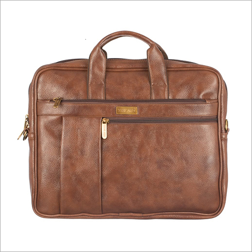 Brown Mens Leather Executive Laptop Bag
