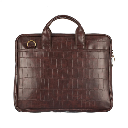 Mens Brown Leather Laptop Bag Design: Modern