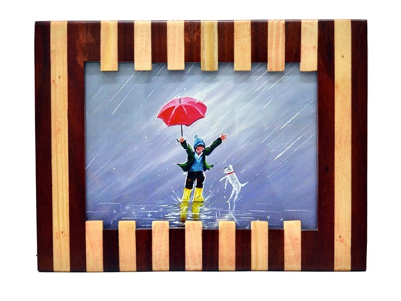 Multicolor Table Top Wooden Photo Frame