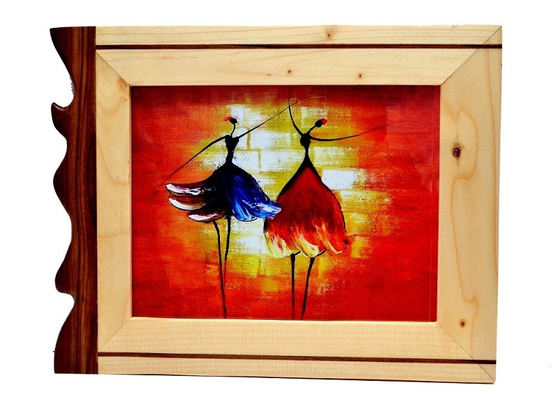 Natural Brown And Navajowhite Table Top Wooden Photo Frame