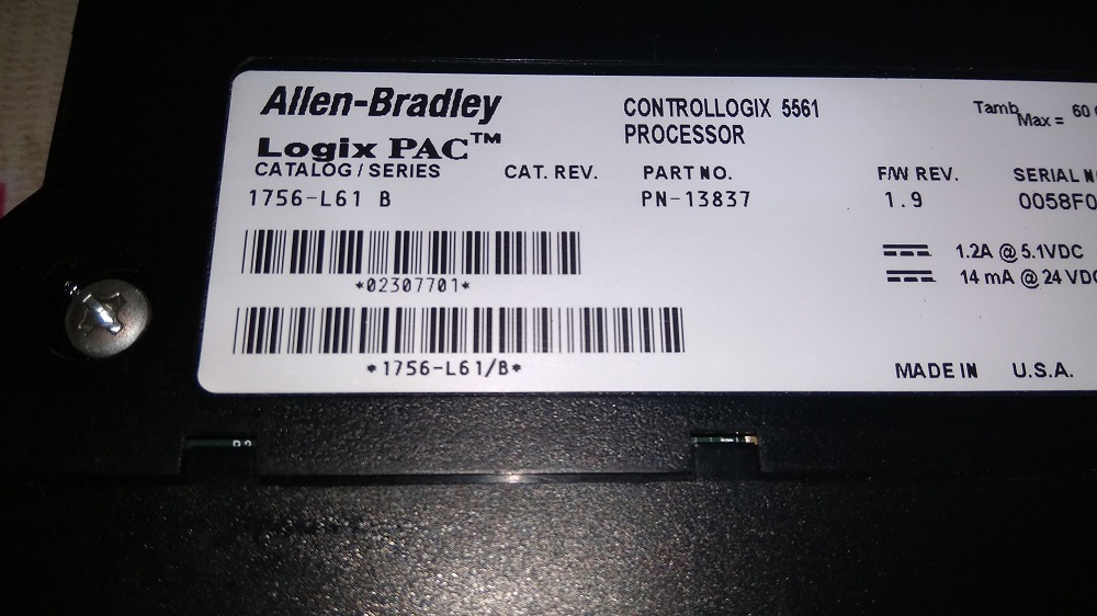 Allen Bradley Plc 1756-l61 B